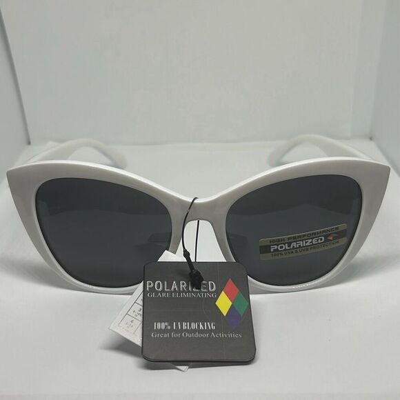 Giselle Women’s Cat Eye Floral Polarized Sunglasses - Picture 3 of 3